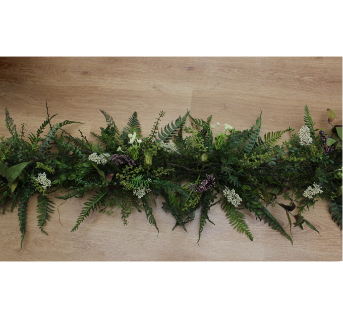Forest Wedding Table Decor with Ferns and Moss