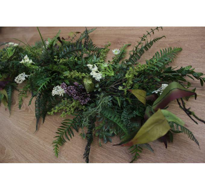 Forest Wedding Table Decor with Ferns and Moss