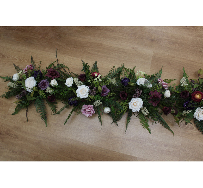 Forest Wedding Table Decor with Ferns and Moss