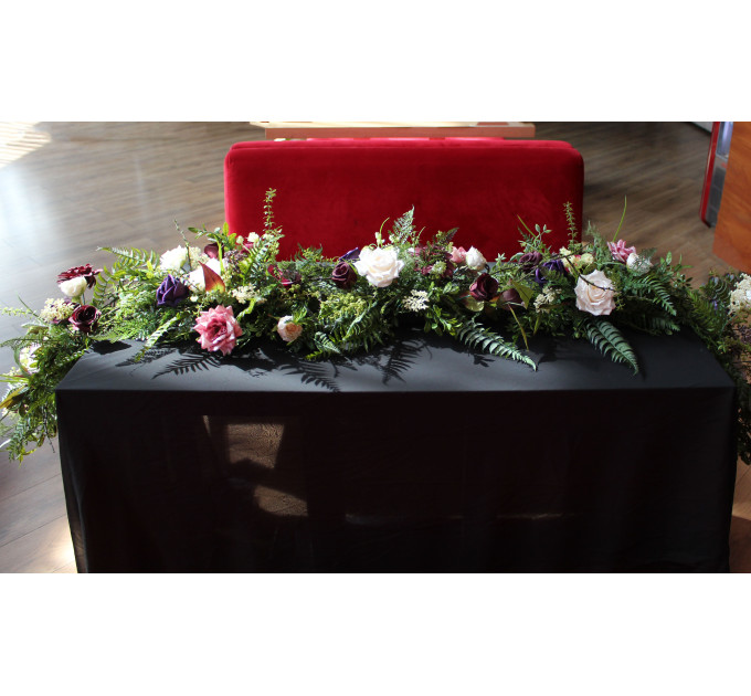 Forest Wedding Table Decor with Ferns and Moss