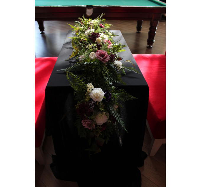 Forest Wedding Table Decor with Ferns and Moss