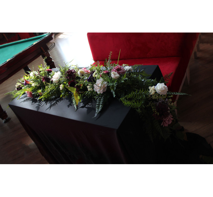 Forest Wedding Table Decor with Ferns and Moss