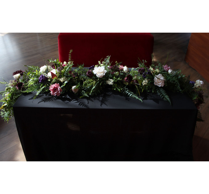 Forest Wedding Table Decor with Ferns and Moss