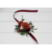 Floral Bracelet in Burgundy, Rust & Blush Pink for Wedding and Prom