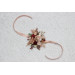 Floral Bracelet in Blush Pink & Burgundy for Wedding and Prom