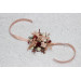 Floral Bracelet in Blush Pink & Burgundy for Wedding and Prom