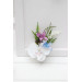 Tropical Boutonnieres in White, Blue & Magenta for Groom & Groomsmen