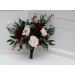 Moody Bridal & Bridesmaid Bouquets in Blush Pink and Burgundy