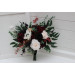 Moody Bridal & Bridesmaid Bouquets in Blush Pink and Burgundy