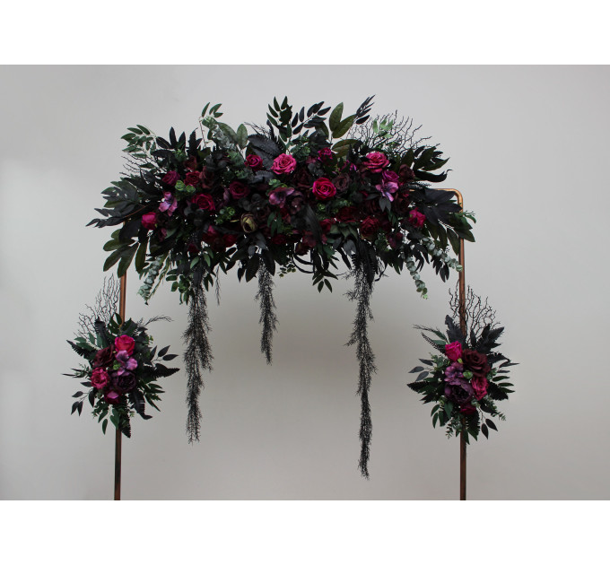 Halloween Wedding Flowers in Purple, Black, Magenta & Green
