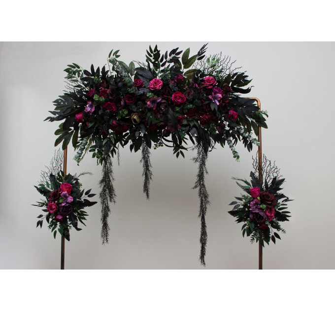 Halloween Wedding Flowers in Purple, Black, Magenta & Green