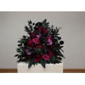 Moody Standing Floral Arrangement in Purple, Black & Magenta