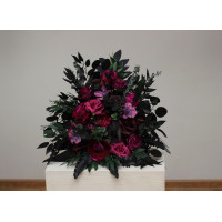 Purple, Black, Magenta & Green Gothic Floor Flowers 5370