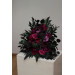 Moody Standing Floral Arrangement in Purple, Black & Magenta
