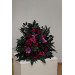 Moody Standing Floral Arrangement in Purple, Black & Magenta