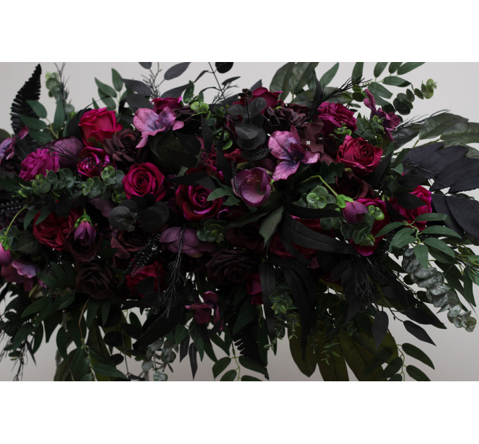 Halloween Wedding Flowers in Purple, Black, Magenta & Green