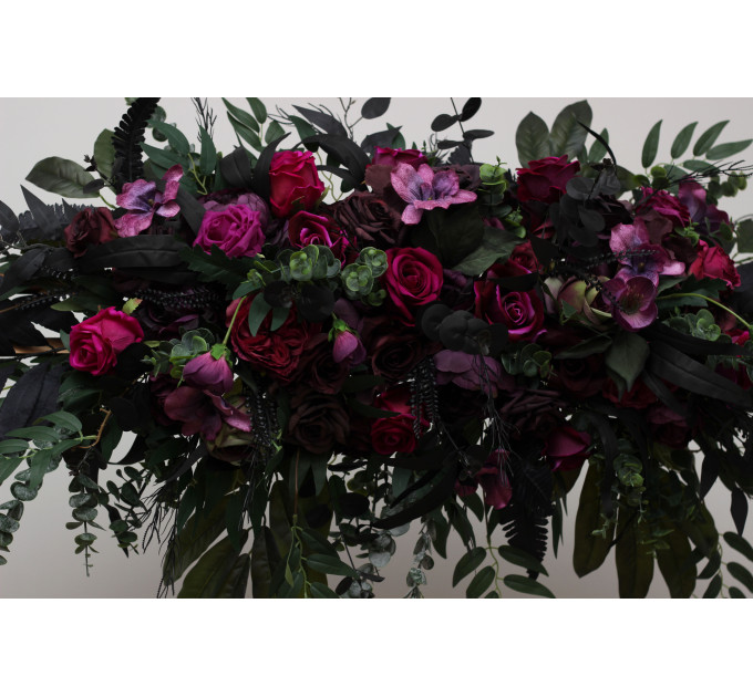 Halloween Wedding Flowers in Purple, Black, Magenta & Green