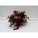 Wedding Table Centerpiece in Purple, Burgundy, Cinnamon & Beige