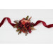 Floral Wrist Bracelet in Burgundy, Deep Red & Orange