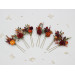Autumn Bridal Hair Pins in Burgundy, Rust, Orange & Olive Green