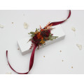Autumn Floral Bracelet in Burgundy, Rust, Orange & Olive Green