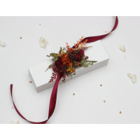 Burgundy, Rust, Orange & Olive Green Wrist Corsage 5498