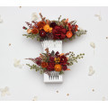 Autumn Bridal Hair Comb in Burgundy, Rust, Orange & Olive Green