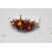 Autumn Bridal Hair Comb in Burgundy, Rust, Orange & Olive Green