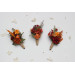 Autumn Wedding Boutonniere in Burgundy, Rust, Orange & Olive Green