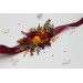 Autumn Wedding Floral Sash in Burgundy, Rust, Orange & Olive Green