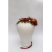 Autumn Floral Headpiece in Burgundy, Rust, Orange & Olive Green