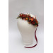 Autumn Floral Headpiece in Burgundy, Rust, Orange & Olive Green