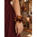Purple, Burgundy & Orange Sunflower Wedding Boutonnieres & Corsages