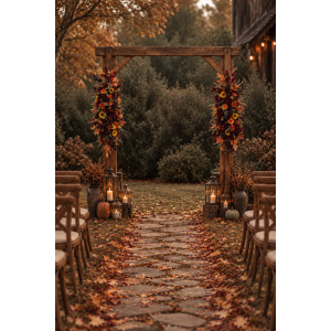 Sunflowers floral arch arrangement .Burgundy orange purple flowers. Fall archway. Faux wedding flower decor . Pergola flowers Fireplace flowers. 5385