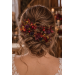 Set of 10 Burgundy, Orange & Purple Bobby Pins with Sunflowers – Wedding Hair Accessories & Bridesmaid Gifts