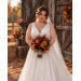 Burgundy, Orange & Purple Sunflower Bridal Bouquet | Faux Fall Wedding Flowers
