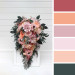 Romantic Cascading Wedding Bouquet in Dusty Rose, Blush Pink & Peach