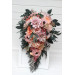 Romantic Cascading Wedding Bouquet in Dusty Rose, Blush Pink & Peach