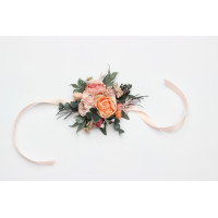 Dusty Rose, Blush Pink & Peach Floral Corsage 5500