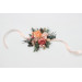 Romantic Wedding Flower Bracelet in Dusty Rose, Blush Pink & Peach
