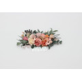Romantic Bridal Hair Comb in Dusty Rose, Blush Pink & Peach