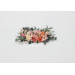 Romantic Bridal Hair Comb in Dusty Rose, Blush Pink & Peach