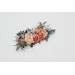 Romantic Bridal Hair Comb in Dusty Rose, Blush Pink & Peach