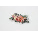 Romantic Bridal Hair Comb in Dusty Rose, Blush Pink & Peach
