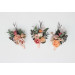 Romantic Groom Boutonniere in Dusty Rose, Blush Pink & Peach