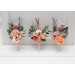 Romantic Groom Boutonniere in Dusty Rose, Blush Pink & Peach