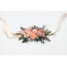 Romantic Wedding Flower Belt in Dusty Rose, Blush Pink & Peach