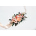 Romantic Wedding Flower Belt in Dusty Rose, Blush Pink & Peach