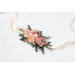 Romantic Wedding Flower Belt in Dusty Rose, Blush Pink & Peach