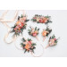 Romantic Wedding Flower Belt in Dusty Rose, Blush Pink & Peach